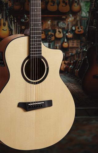 גיטרה אקוסטית מוגברת (גוף דק) Gopherwood (Korea) i160CE slim