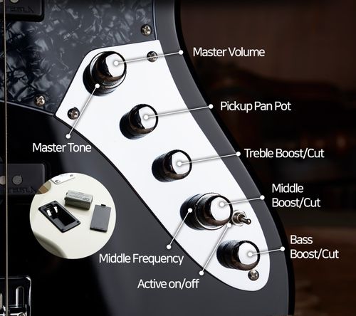 גיטרה בס אקטיבית מקצועית Gopherwood (Korea) J classic VI 2nd Generation Alnico 5 (Alder)