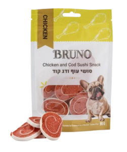 ברונו חטיף סושי עוף ודג קוד 80 גר