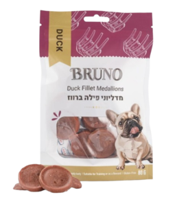 ברונו חטיף מדליוני פילה ברווז 80 גר