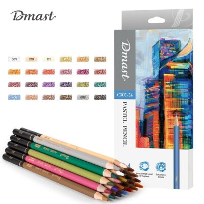24 עפרונות פסטל Pastel Pencils מבית DMAST
