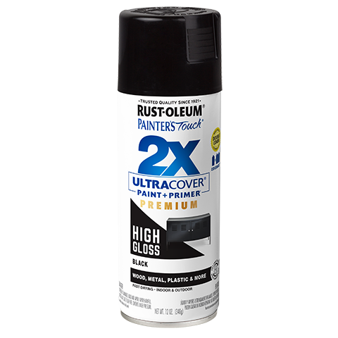 2X ספריי צבע HighGLoss Black