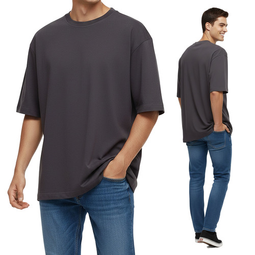 חולצת אוברסייז צווארון עגול | S-L | OVERSIZE 
