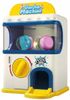 מכונת הפתעות ביצים ביתית Gacha Machine עם אורות, 6 מטבעות וקפסולות - כחול/לבן/צהוב