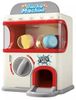 מכונת הפתעות ביצים ביתית Gacha Machine עם אורות, 6 מטבעות וקפסולות - אדום/לבן/אפור