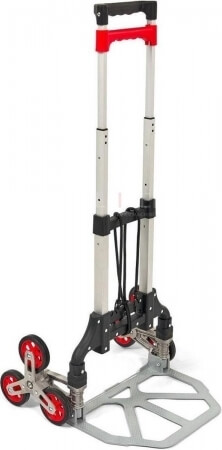 עגלת סבלים מתקפלת – פלטת אלומיניום עם גלגלי מדרגות