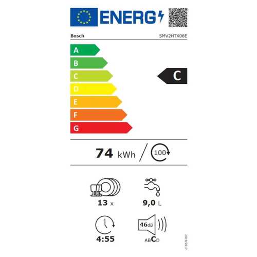 מדיח כלים אינטגרלי מלא 13 מע' כלים Bosch SMV2HTX06E Serie 2 | פולין