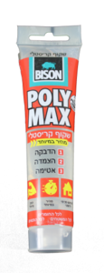 פולימקס שקוף שפורפרת 115 גרם | דבק+איטום לפוליקרבונט | 184058