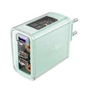 מטען קיר A45 (2xUSB-C, 1xUSB-A) 65W PD - ירוק