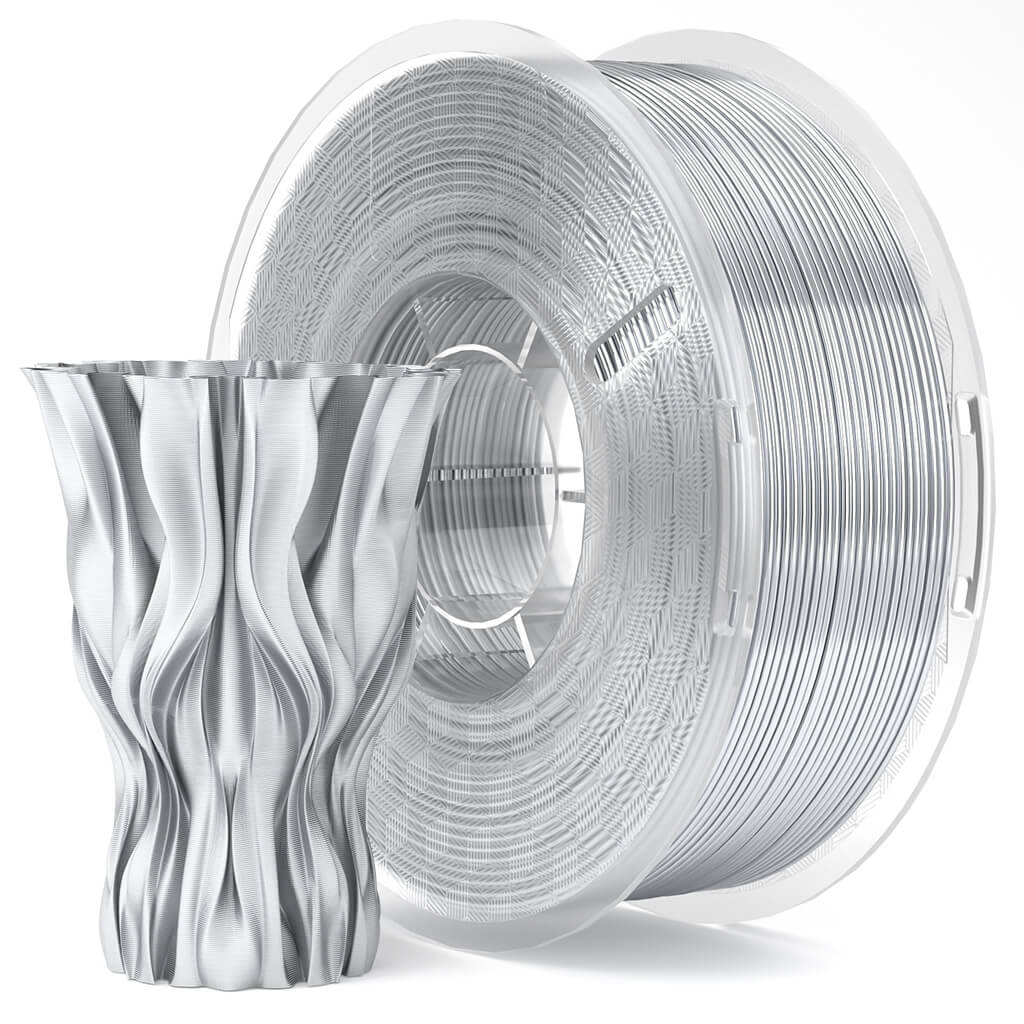 פילמנט משי כסף 1 ק"ג 1.75 מ"מ - ELEGOO Silk PLA Silver