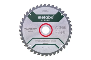 להב משור לעץ PRECISIONעגול METABO 216X30X40T