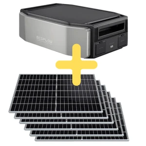 סוללת הרחבה לתחנת כח ECOFLOW DELTA ULTRA 6KWH - מקט EFDeltaProUltra-BP-US + סט 5 פאנלים סולאריים MONO 540W 49V