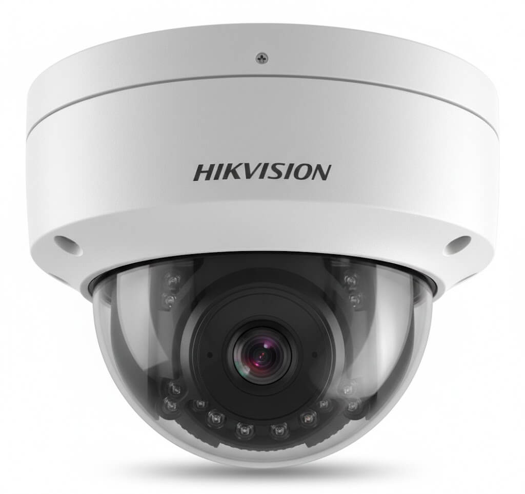 מצלמת אבטחה Hikvision DS-2CD1043G2-LIU2.8BLA 4MP | גימור שחור וטכנולוגיית Smart Hybrid Light