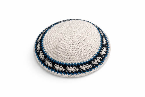 כיפה לבנה סרוגה 17 ס