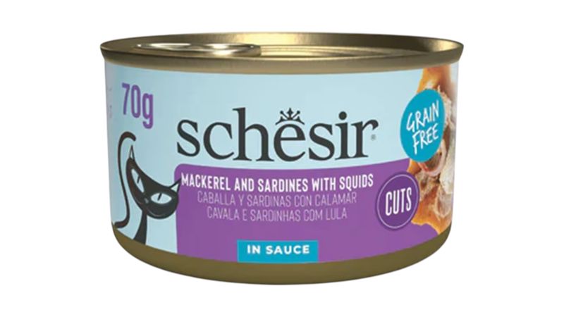 שזיר חתול פילה מקרל סרדין וקלמרי ברוטב (חמישיה) - 70 גרם