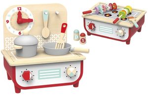 מטבח וגריל עץ עם 23 אביזרים