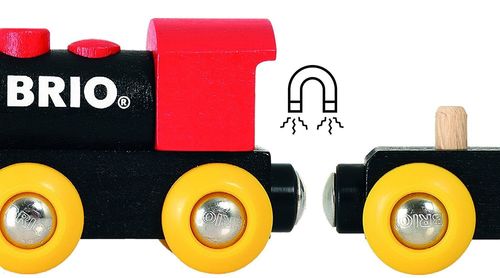 סט רכבת קלאסית מעץ 5 חלקים