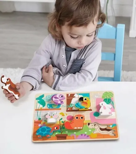 פאזל עץ צ'אנקי: חיות מחמד 7 חלקים