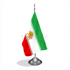 דגלון אירן אריה וחרב - Iran mini flag *תמונה לצורך הדמיה בלבד*