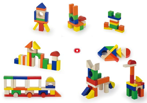 דלי 100 קוביות בנייה מעץ 2