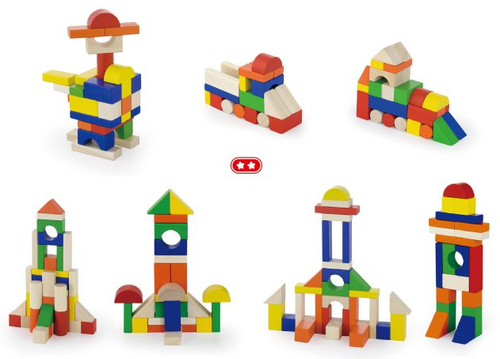 דלי 100 קוביות בנייה מעץ 3