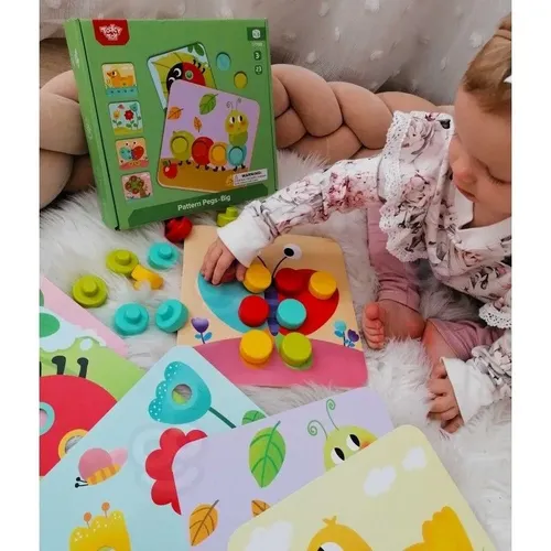 משחק התאמת צבעים ופסיפס מעץ 23 חלקים