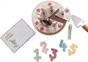 ערכת עוגת יום הולדת מעץ 20 חלקים