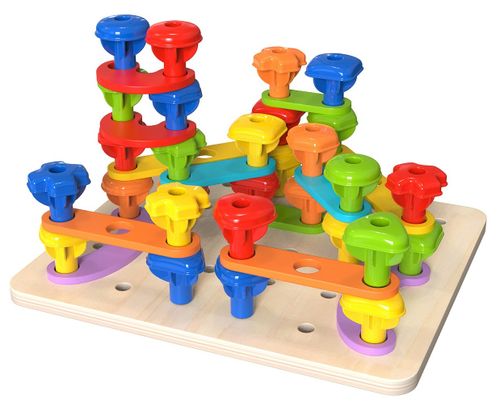 לוח פסיפס והשחלה צבעוני 53 חלקים