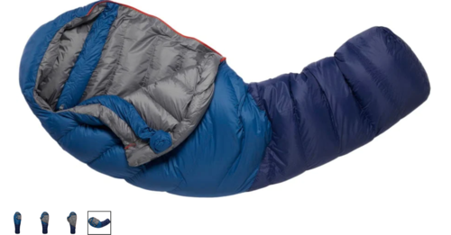 שק שינה פוך אווזים טבעי לקור Rab Alpine 400