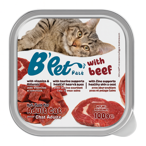 מעדן לחתול B`PET בטעם בקר 100 גרם