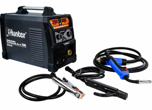 רתכת משולבת CO2 ארגון ואלקטרודה HUNTER 101312-001 200A IGBT + כולל אביזרים