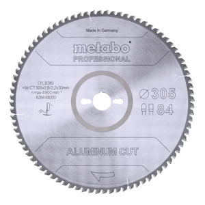 להב עגול לאלומיניום METABO Aluminium 305X30X84T 