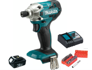 מברגת אימפקט 18V מומנט 155NM DTD156 Makita + מטען+סוללה 3 אמפר+ סט ביטים מתנה