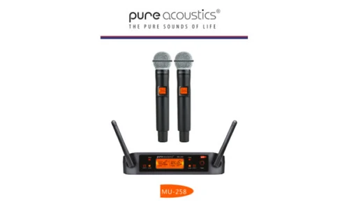 משדר UHF עם טווח תדרים גבוהה כולל 2 מיקרופונים אלחוטיים איכותיים 