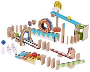 מפולת דומינו מעץ 57 חלקים