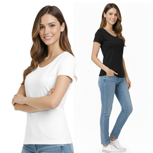 חולצה קצרה צווארון גזור | XXS-XL | דגם בר