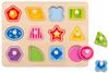 פאזל כפתורים מעץ 12 חלקים - צורות גאומטריות