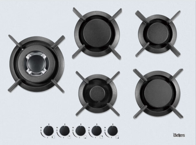 כיריים גז 70 ס"מ בלרס דגם BL70GWM לבן מט