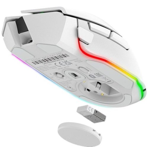 כבר אלחוטי לגיימרים Razer Basilisk V3 Pro בצבע לבן עם גלגלת HyperScroll