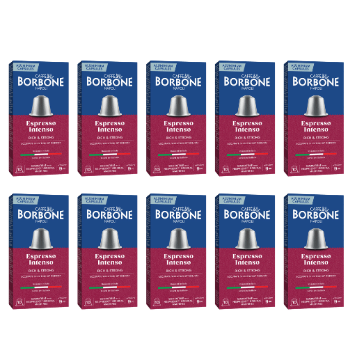 100 קפסולות בורבון אספרסו אינטנסו Borbone Espresso Intenso לנספרסו