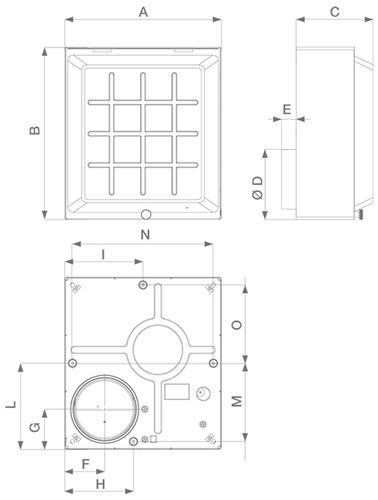 מפוח צנטריפוגלי Vortice VORT KAPPA (10950) בקוטר 100 מ