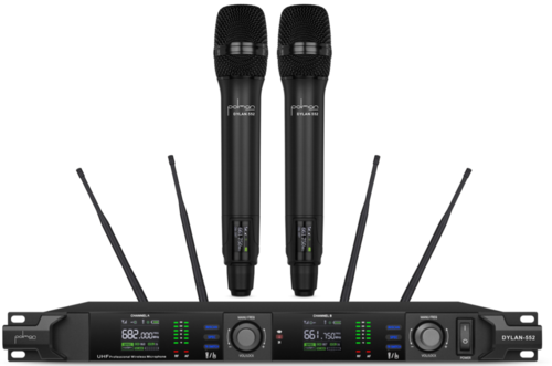 זוג מיקרופונים ידניים אלחוטיים Polman DYLAN-552