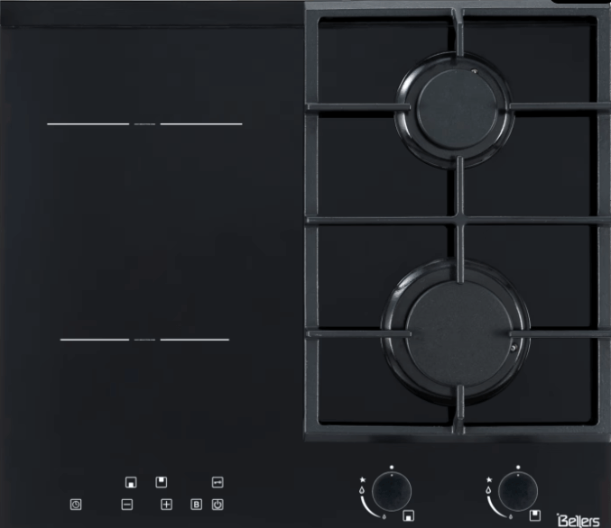 כיריים גז משולב אינדוקציה 60 ס"מ BELLERS BL640GBIND שחור
