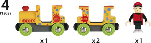 סט רכבת פארק שעשועים 4 חלקים