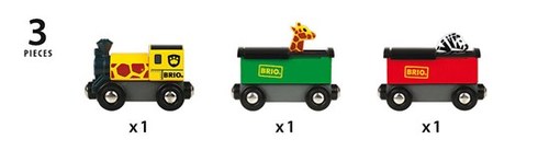 סט רכבת ספארי 3 חלקים