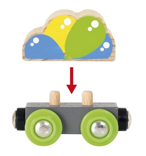 סט רכבת ליצן עם משא בלונים 5 חלקים