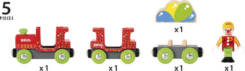 סט רכבת ליצן עם משא בלונים 5 חלקים