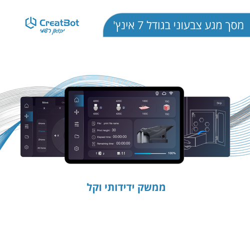 לוח הבקרה של מדפסת תלת מימד CreatBot D600 Pro 2