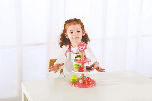 דוכן קינוחים 3 קומות מעץ 12 חלקים