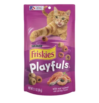 פריסקיז Playfuls חטיף לחתול סלמון ושרימפס